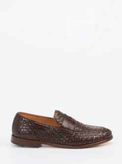 Galizio Torresi – Loafer aus Flechtleder Dunkelbraun