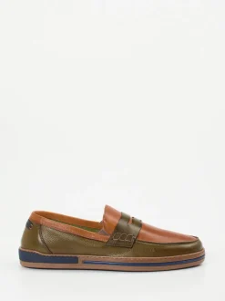 Galizio Torresi – Loafer aus Kalbleder Cognacbraun