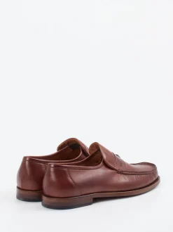 Galizio Torresi – Loafer aus Kalbleder Kastanienbraun