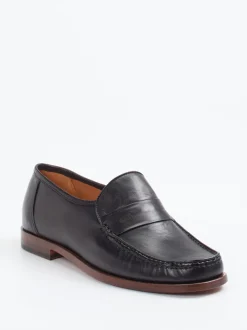 Galizio Torresi – Penny Loafer aus Leder Schwarz