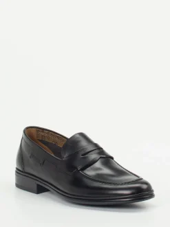 Galizio Torresi – Penny Loafer aus Kalbleder Schwarz