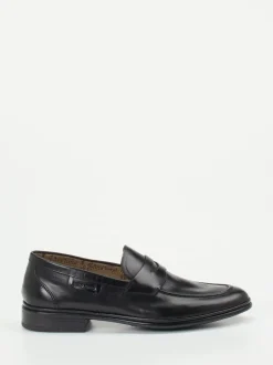 Galizio Torresi – Penny Loafer aus Kalbleder Schwarz