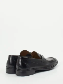 Galizio Torresi – Penny Loafer aus Kalbleder Schwarz