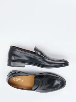 Galizio Torresi – Penny Loafer aus Kalbleder Schwarz