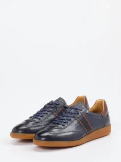 Galizio Torresi – Retro-Sneaker aus Büffelleder blau