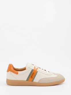 Galizio Torresi – Retro-Sneaker aus Leder cremeweiß