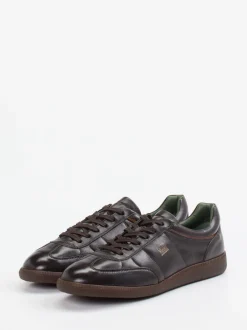Galizio Torresi – Retro-Sneaker aus Kalbleder Dunkelbraun