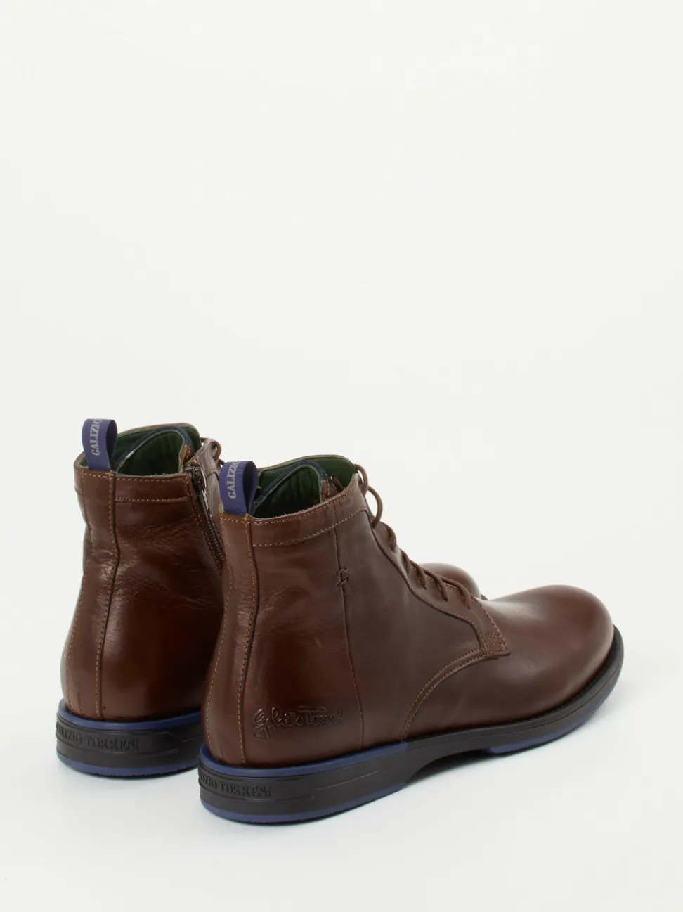 Galizio Torresi – Schnürboots aus Kalbleder Dunkelbraun