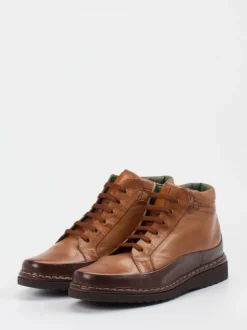 Galizio Torresi – Schnürboots aus Kalbleder cognacbraun