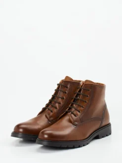 Galizio Torresi – Schnürboots aus Kalbleder cognacbraun
