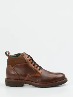 Galizio Torresi – Schnürboots aus Kalbleder mittelbraun