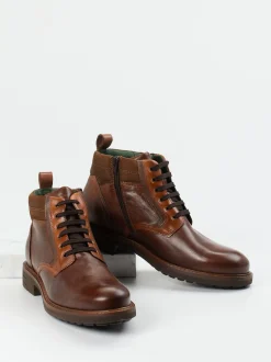 Galizio Torresi – Schnürboots aus Kalbleder mittelbraun