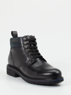 Galizio Torresi – Schnürboots aus Kalbleder schwarz