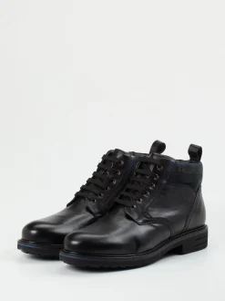 Galizio Torresi – Schnürboots aus Kalbleder schwarz