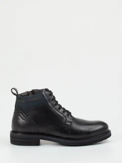 Galizio Torresi – Schnürboots aus Kalbleder schwarz