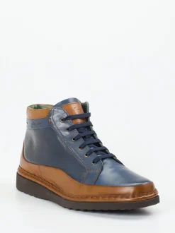 Galizio Torresi – Schnürboots aus Kalbleder marineblau