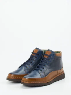 Galizio Torresi – Schnürboots aus Kalbleder marineblau