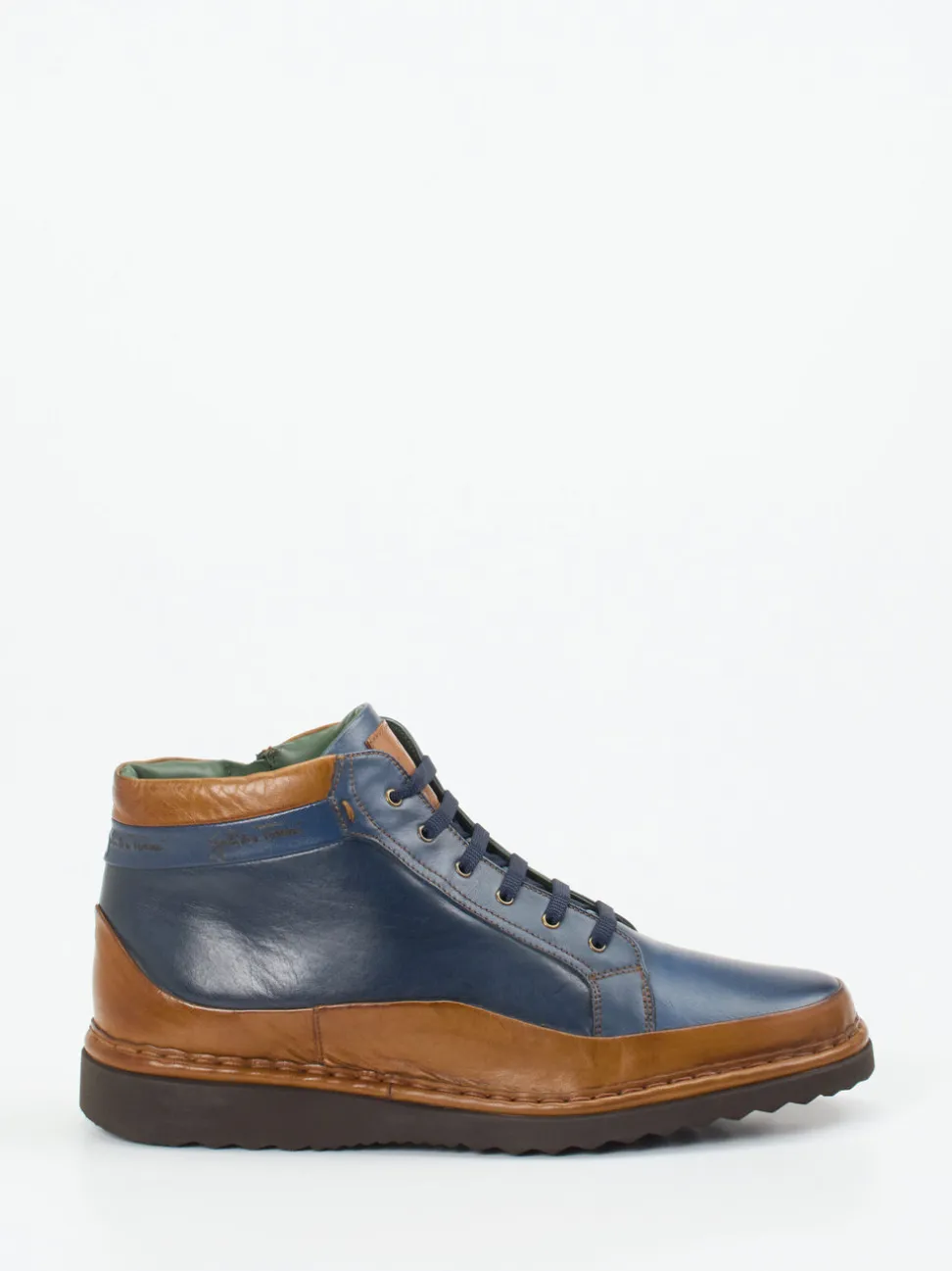 Galizio Torresi – Schnürboots aus Kalbleder marineblau