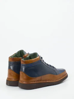 Galizio Torresi – Schnürboots aus Kalbleder marineblau