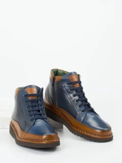 Galizio Torresi – Schnürboots aus Kalbleder marineblau