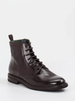 Galizio Torresi – Schnürstiefeletten aus Kalbleder Dunkelbraun