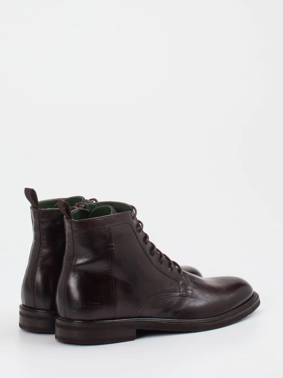 Galizio Torresi – Schnürstiefeletten aus Kalbleder Dunkelbraun