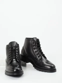 Galizio Torresi – Schnürstiefeletten aus Kalbleder schwarz