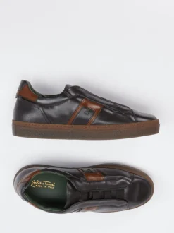 Galizio Torresi – Slip-On Sneaker aus Kalbleder Braun