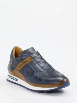 Galizio Torresi – Slip-On Sneaker aus Kalbleder Dunkelblau