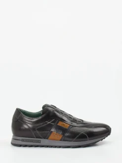 Galizio Torresi – Slip-On Sneaker aus Kalbleder Schwarz