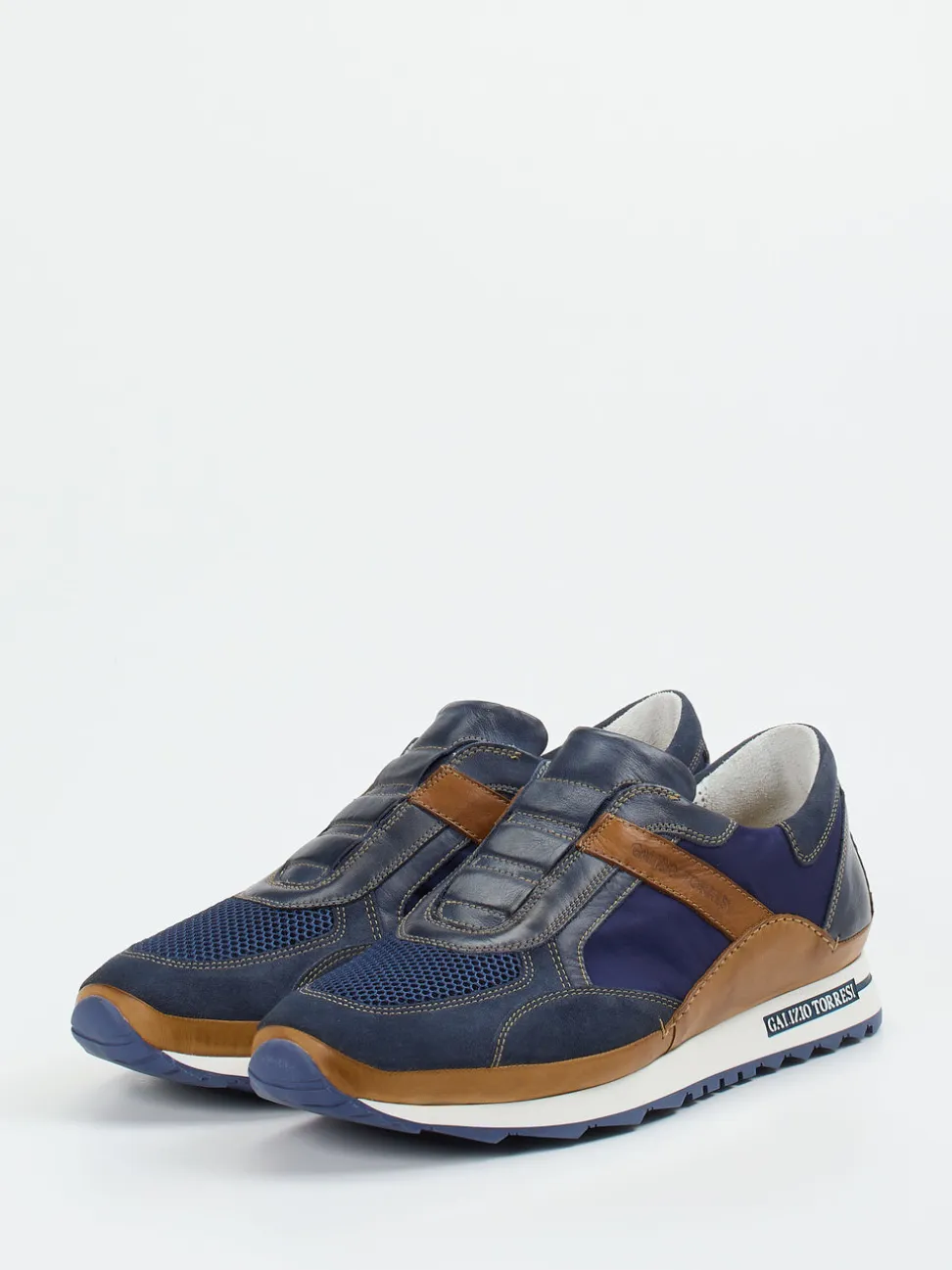 Galizio Torresi – Slip-On Sneaker aus Veloursleder blau