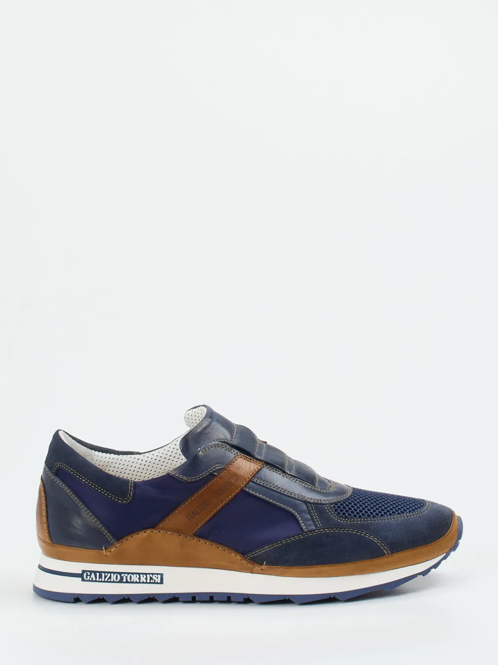 Galizio Torresi – Slip-On Sneaker aus Veloursleder blau
