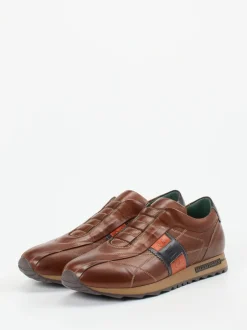 Galizio Torresi – Slip-On-Sneaker aus Kalbleder braun