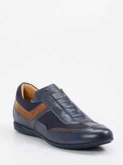 Galizio Torresi – Slipper aus Kalbleder in Dunkelblau