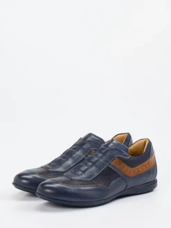 Galizio Torresi – Slipper aus Kalbleder in Dunkelblau
