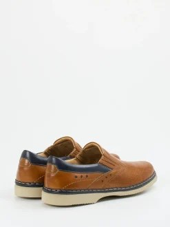 Galizio Torresi – Slipper aus geprägtem Leder cognac