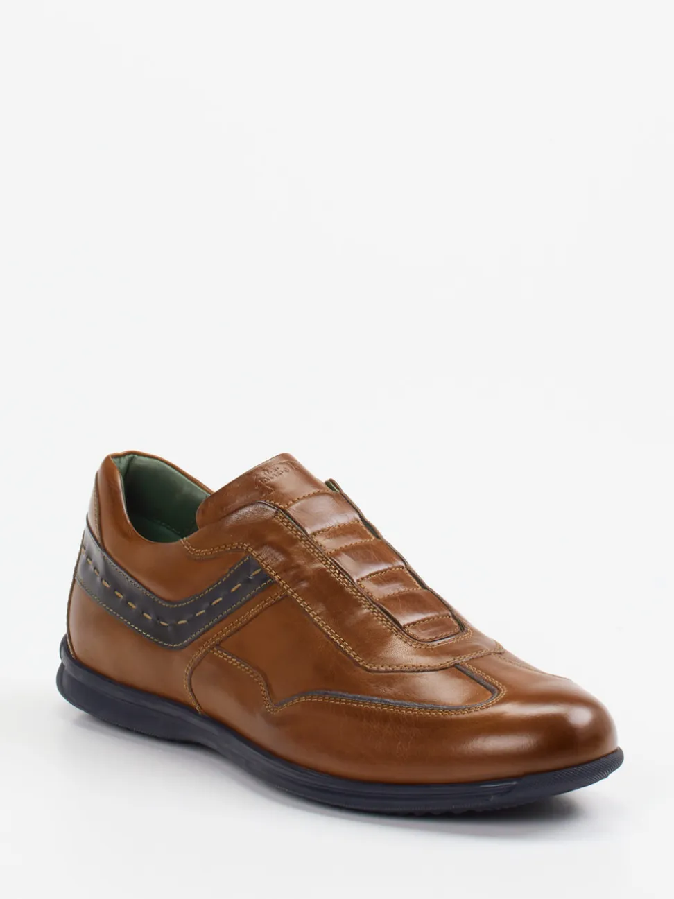 Galizio Torresi – Slipper aus Kalbleder cognacbraun