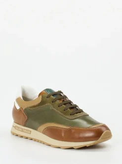 Galizio Torresi – Sneaker aus Kalbleder in Olivgrün