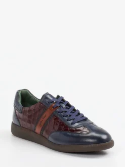 Galizio Torresi – Sneaker aus Kalbleder mit Krokoprägung