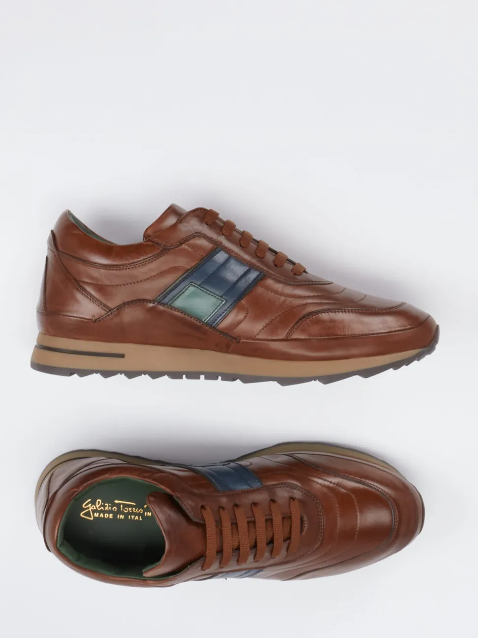 Galizio Torresi – Sneaker aus Kalbleder in Braun