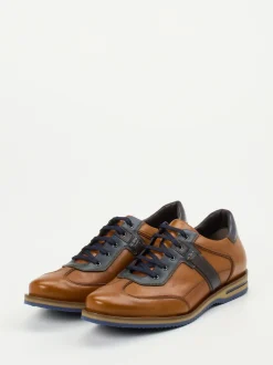 Galizio Torresi – Sneaker aus Kalbleder cognacbraun