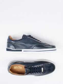 Galizio Torresi – Sneaker aus Leder Dunkelblau