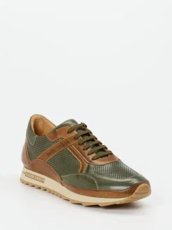Galizio Torresi – Sneaker aus Kalbleder Olivgrün