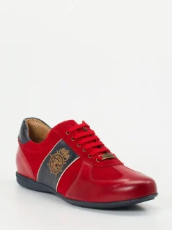 Galizio Torresi – Sneaker aus Kalbleder in Rot-Gold
