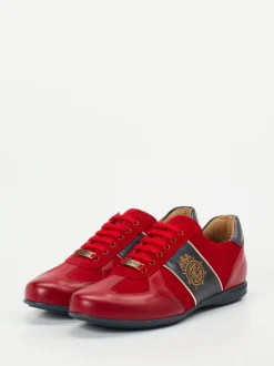 Galizio Torresi – Sneaker aus Kalbleder in Rot-Gold