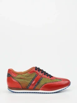 Galizio Torresi – Sneaker aus Kalbleder und Textil mehrfarbig