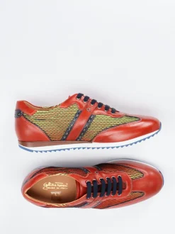 Galizio Torresi – Sneaker aus Kalbleder und Textil mehrfarbig