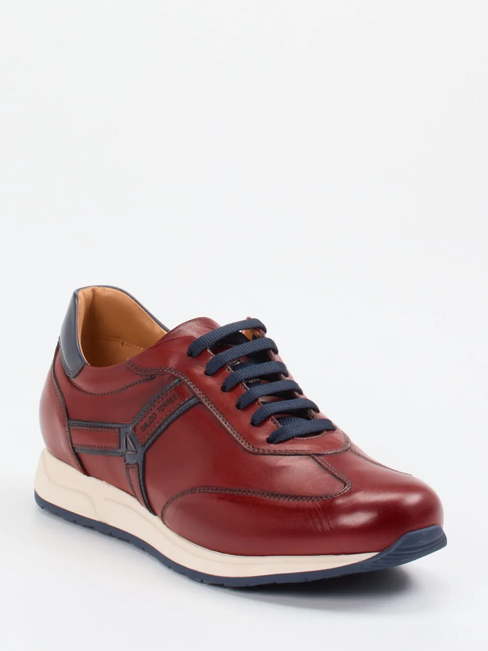 Galizio Torresi – Sneaker aus Kalbleder Bordeauxrot
