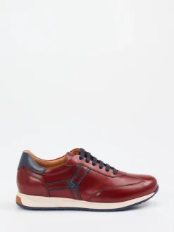 Galizio Torresi – Sneaker aus Kalbleder Bordeauxrot