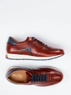 Galizio Torresi – Sneaker aus Kalbleder Bordeauxrot